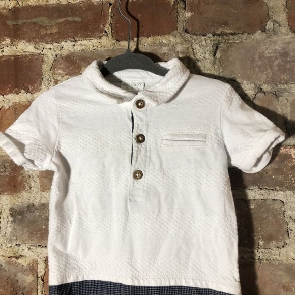 Florence and Fred Polo Black & White Romper 6-9M - Picture 6 of 8